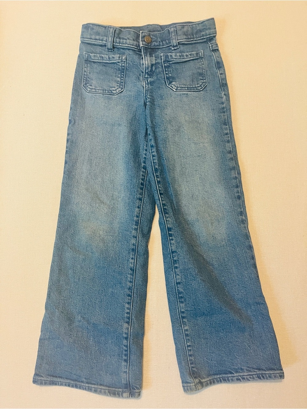 Girls Wide-Leg Jeans - Medium Wash